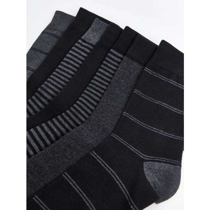 LCW ACCESSORIES Karişik Çizgili Erkek Soket Çorap 7li