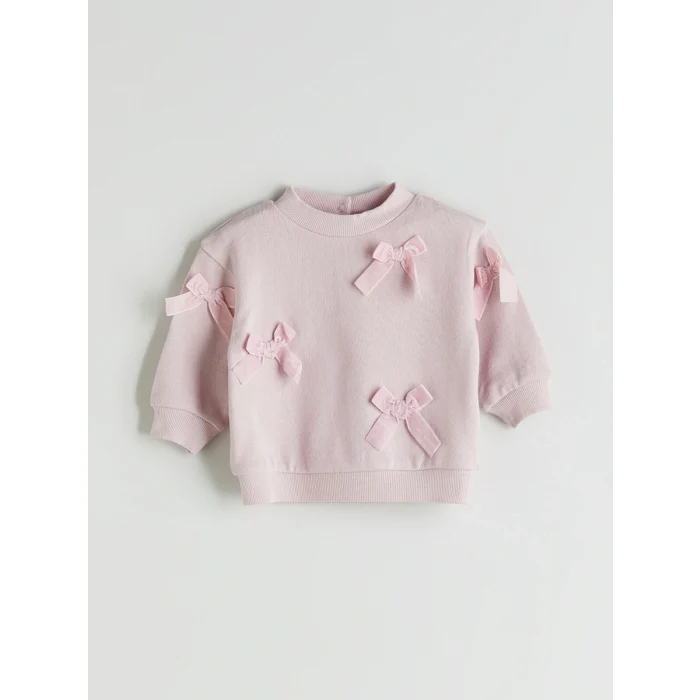 LC WAIKIKI Pembe Fiyonklu Kız Bebek Sweatshirt ve Tayt 2li