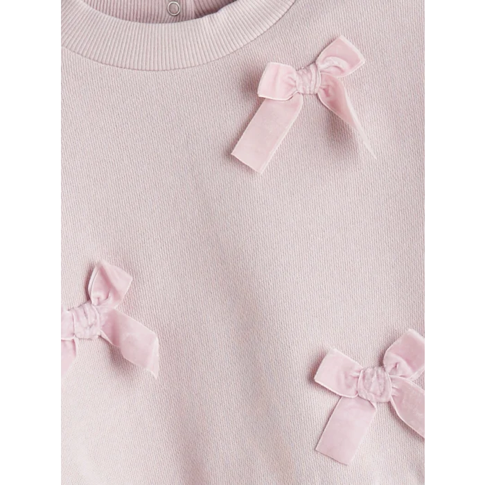 LC WAIKIKI Pembe Fiyonklu Kız Bebek Sweatshirt ve Tayt 2li