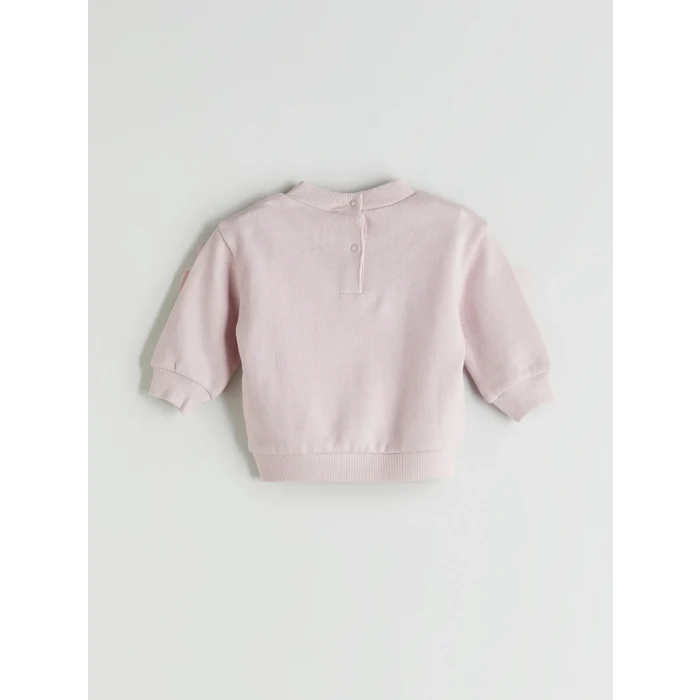 LC WAIKIKI Pembe Fiyonklu Kız Bebek Sweatshirt ve Tayt 2li