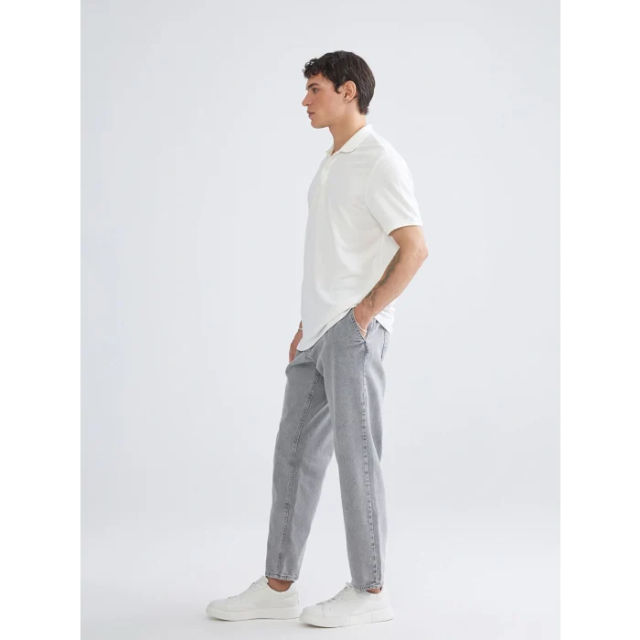 LCW Jeans Gri 700 Straight Fit Erkek Jean Pantolon