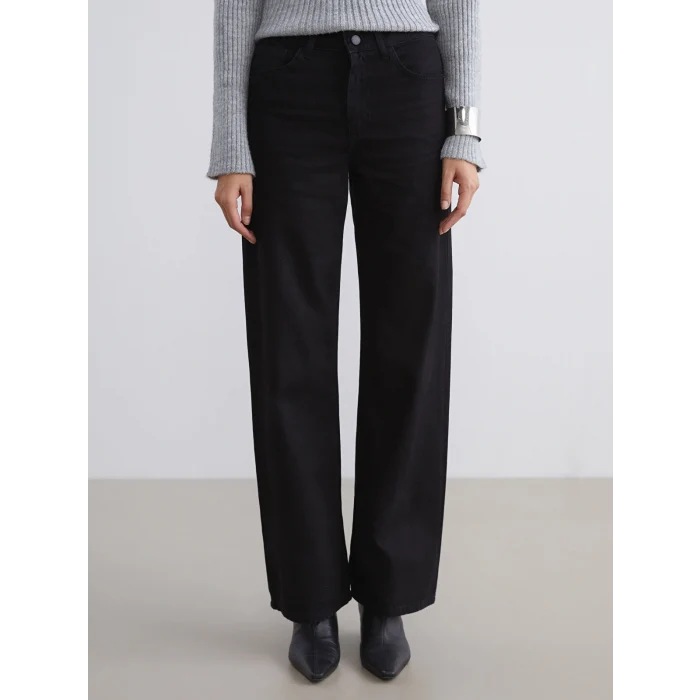LCW Vision Siyah Wideleg Kadın Jean Pantolon