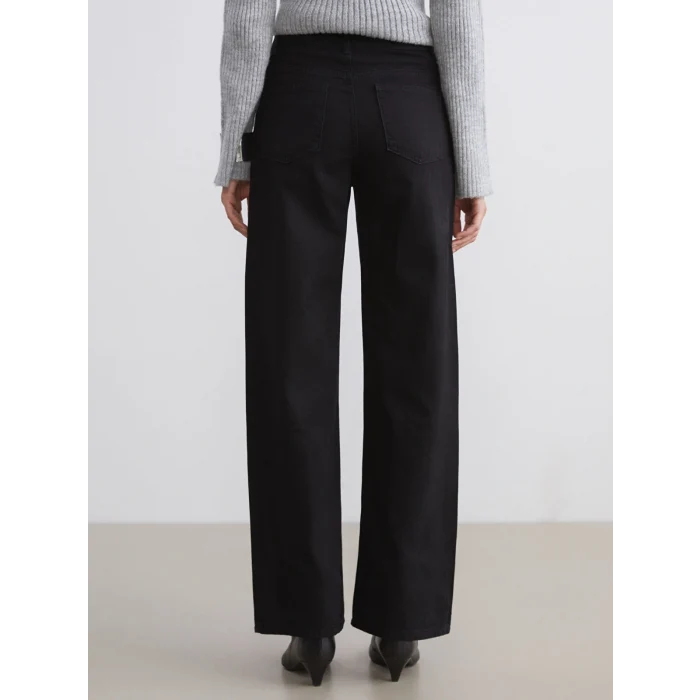 LCW Vision Siyah Wideleg Kadın Jean Pantolon