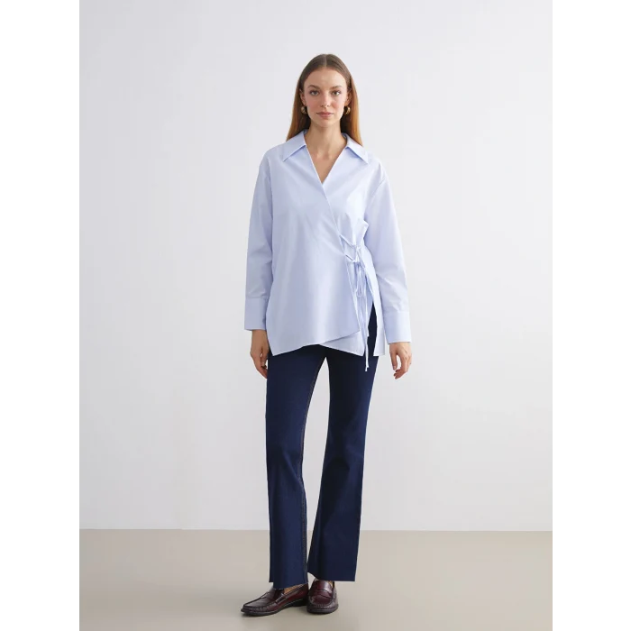 LCW Modest İndigo Flare Kadın Jean Pantolon