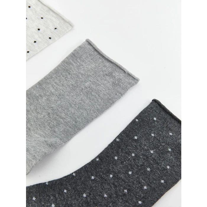 LCW DREAM Gri Desenli Kadın Soket Çorap 5li