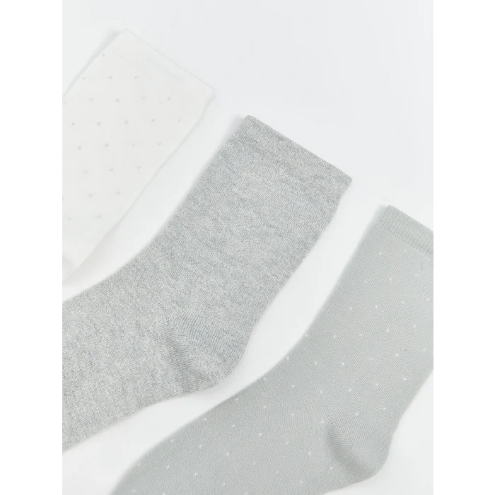 LCW DREAM Ekru Kadın Düz Soket Çorap 5li