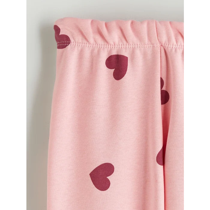 LCW Kids Pembe Beli Lastikli Kız Çocuk Jogger Eşofman Alt