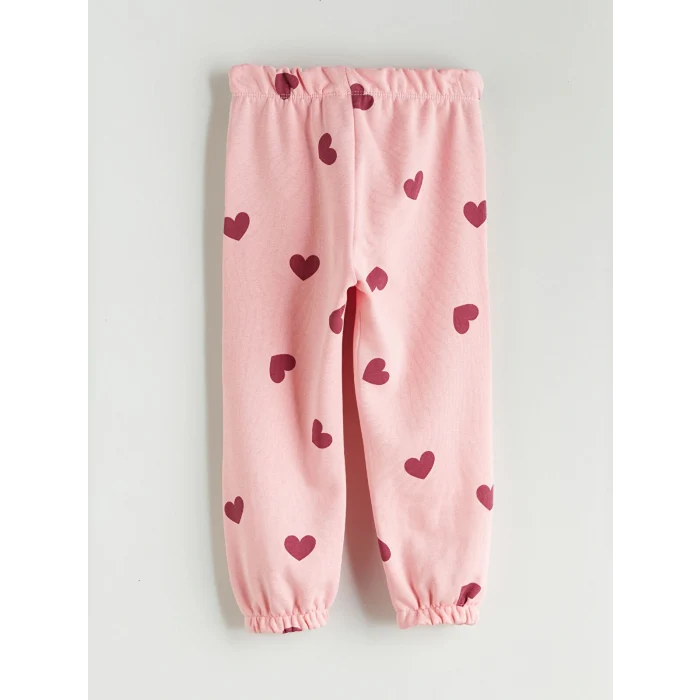 LCW Kids Pembe Beli Lastikli Kız Çocuk Jogger Eşofman Alt