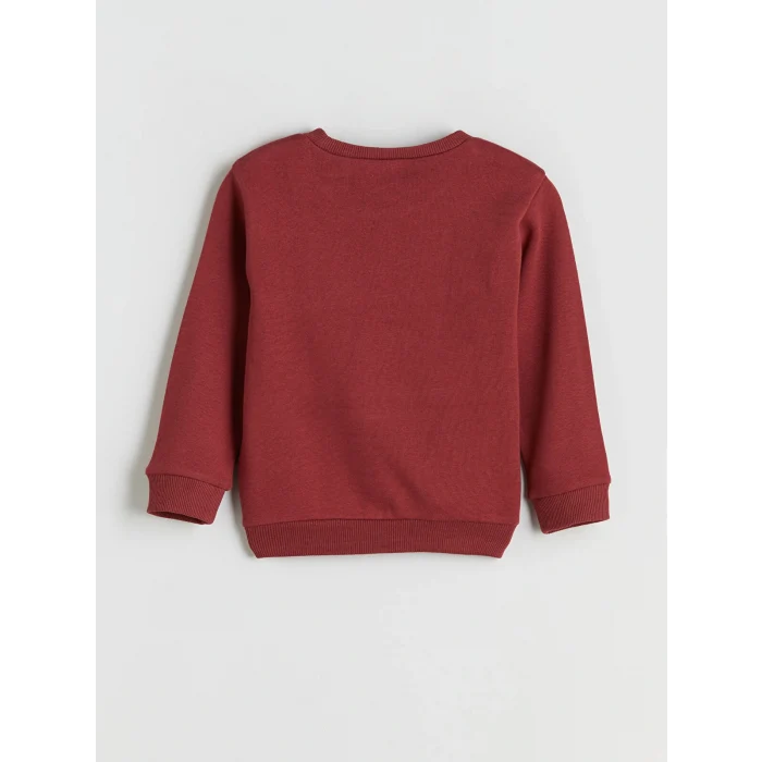 LCW Kids Bordo Yazı Baskılı Erkek Çocuk Sweatshirt