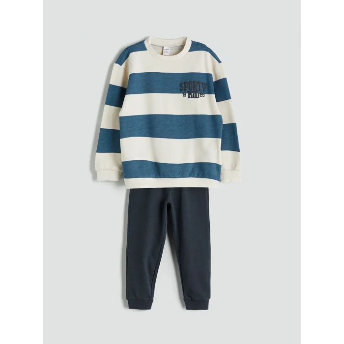 LCW baby Bej Bisiklet Yaka Erkek Çocuk Takım