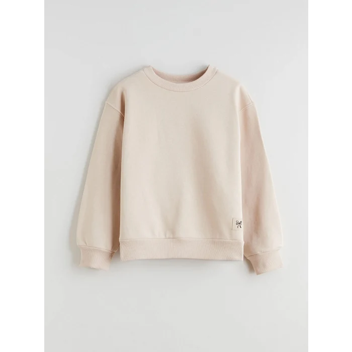 LCW Kids Bej Bisiklet Yaka Kız Çocuk Sweatshirt 2li