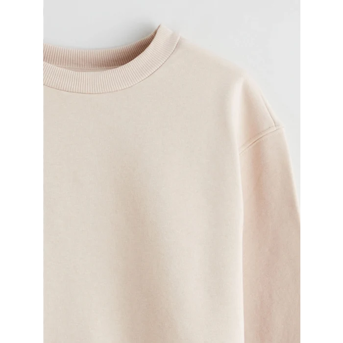 LCW Kids Bej Bisiklet Yaka Kız Çocuk Sweatshirt 2li