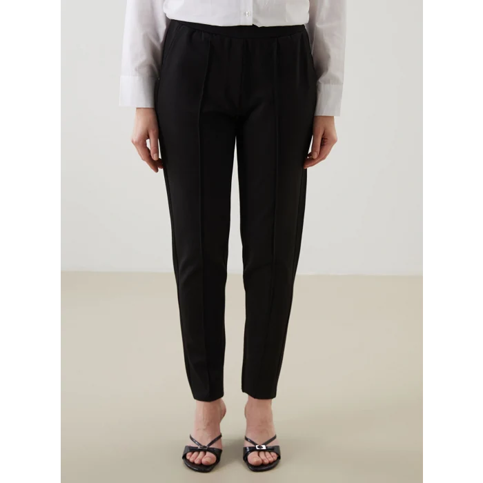 LCW Grace Siyah Beli Lastikli Havuç Kesim Kadın Pantolon