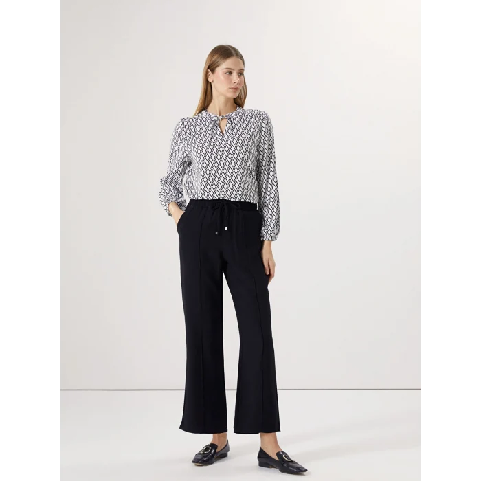 LCWAIKIKI Classic Siyah Beli Lastikli Kadın Pantolon