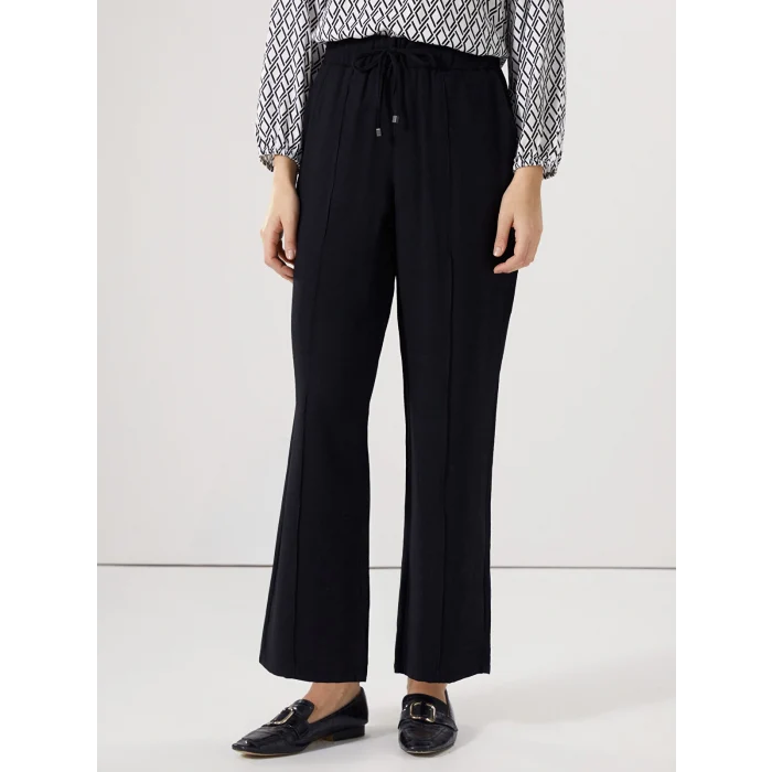 LCWAIKIKI Classic Siyah Beli Lastikli Kadın Pantolon