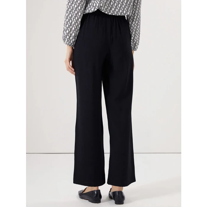 LCWAIKIKI Classic Siyah Beli Lastikli Kadın Pantolon