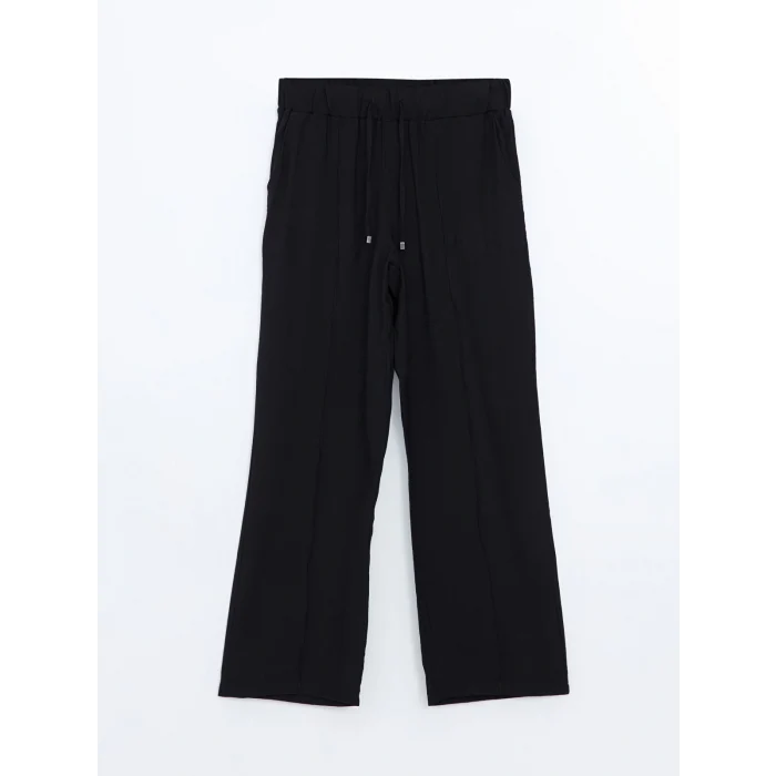 LCWAIKIKI Classic Siyah Beli Lastikli Kadın Pantolon