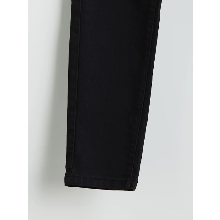 LCW Kids Siyah Beli Ayarlanabilir Lastikli Erkek Çocuk Jean Pantolon