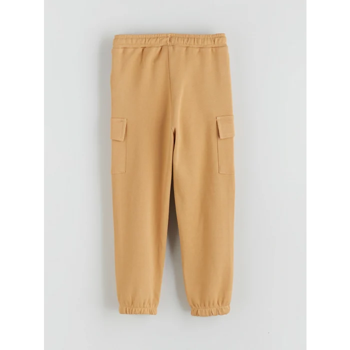 LCW Kids Bej Beli Lastikli Baskılı Erkek Çocuk Eşofman Alt