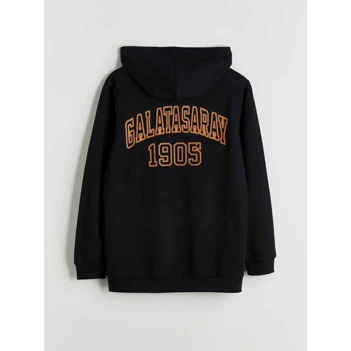 LCW Kids Siyah Kapüşonlu Galatasaray Baskılı Erkek Çocuk Eşofman Takım