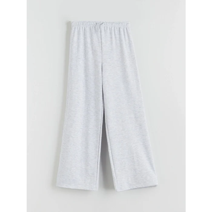 LCW Kids Gri Beli Lastikli Kız Çocuk Eşofman Altı