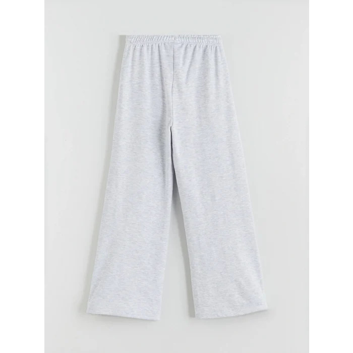 LCW Kids Gri Beli Lastikli Kız Çocuk Eşofman Altı