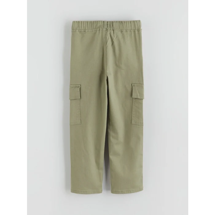 LCW Kids Yeşil Beli Lastikli Erkek Çocuk Kargo Pantolon