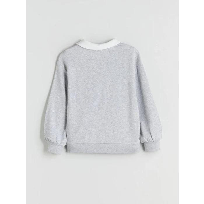 LCW Kids Gri Gömlek Yaka Kız Çocuk Eşofman Takım