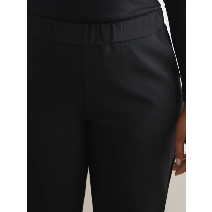LCW Grace Siyah Büyük Beden Beli Lastikli Kadın Pantolon