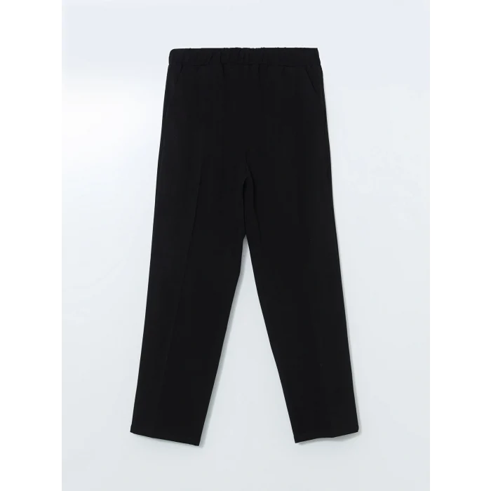 LCW Grace Siyah Büyük Beden Beli Lastikli Kadın Pantolon