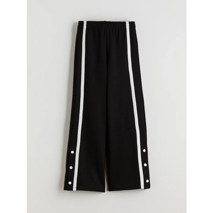 LCW Kids Siyah Beli Lastikli Kız Çocuk Eşofman Alt