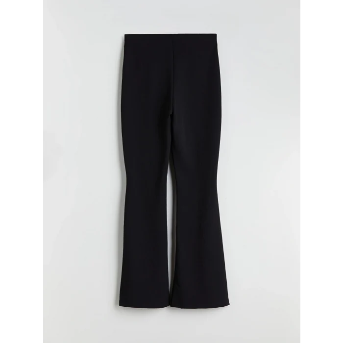 LCW Modest Siyah Büyük Beden Dar Fit İspanyol Paça Kadın Pantolon