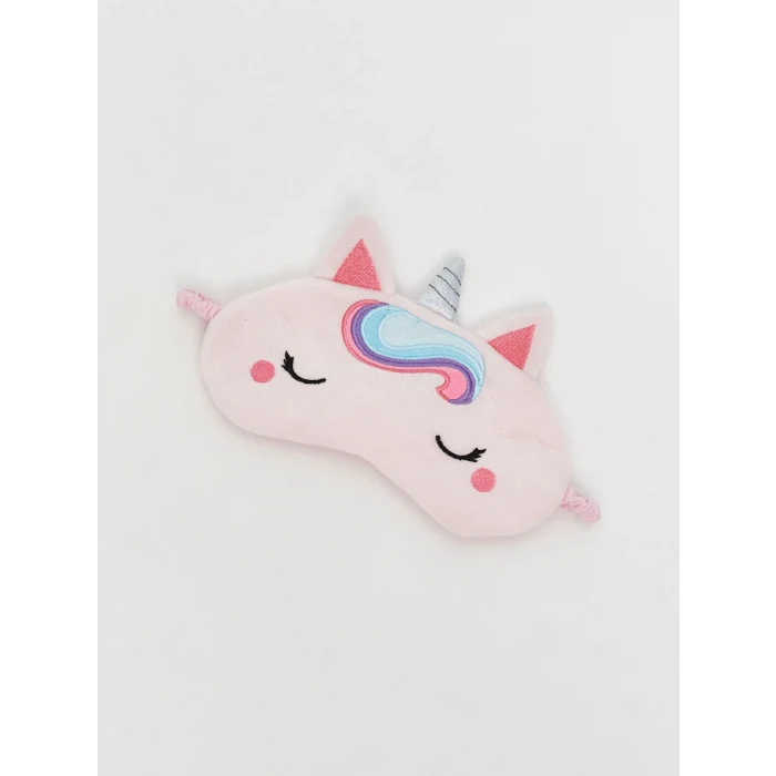 LCW Kids Pembe Kaydırmaz Tabanlı Kız Çocuk Ev Çorabı ve Uyku Bandı