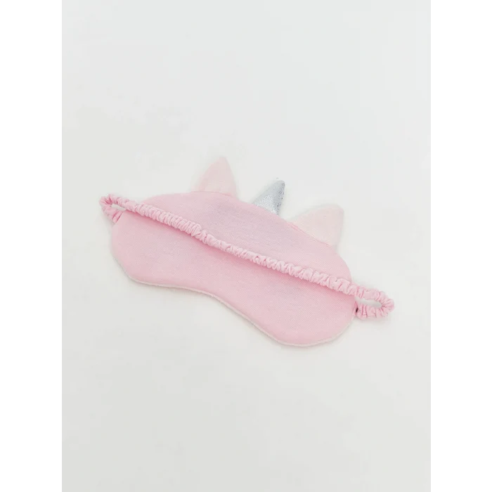 LCW Kids Pembe Kaydırmaz Tabanlı Kız Çocuk Ev Çorabı ve Uyku Bandı