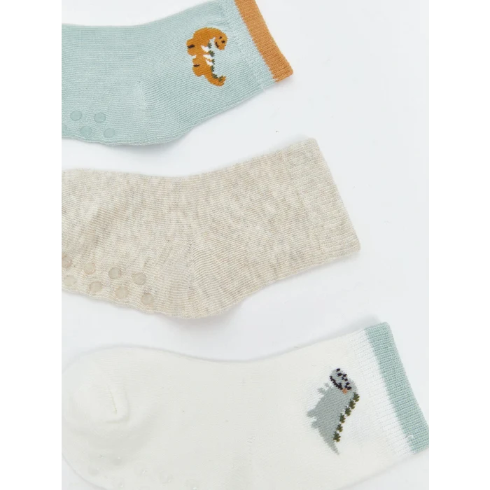 LCW ECO Yeşil Desenli Erkek Bebek Soket Çorap 5li