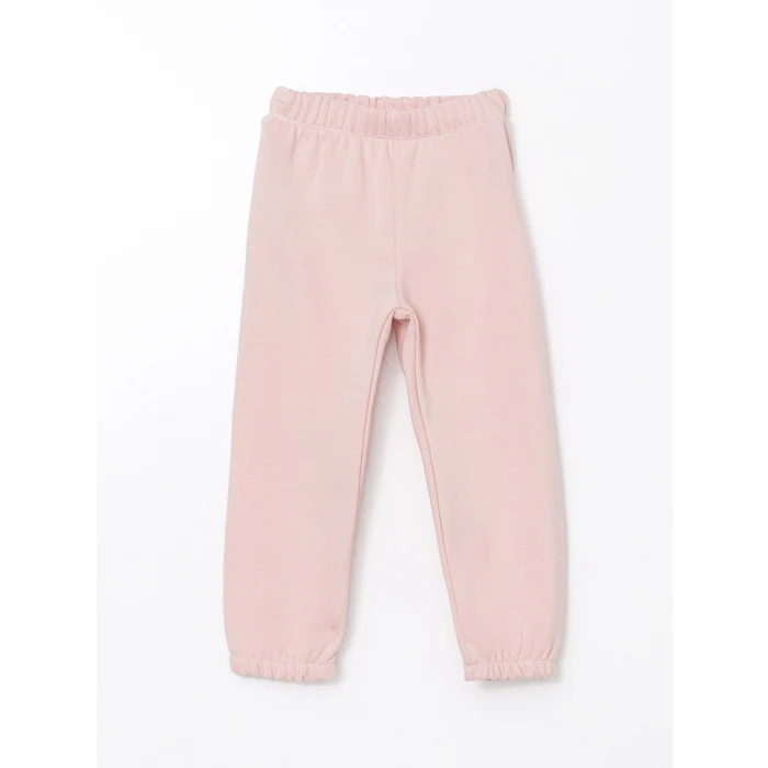 LCW Kids Pembe Beli Lastikli Kız Çocuk Eşofman Altı