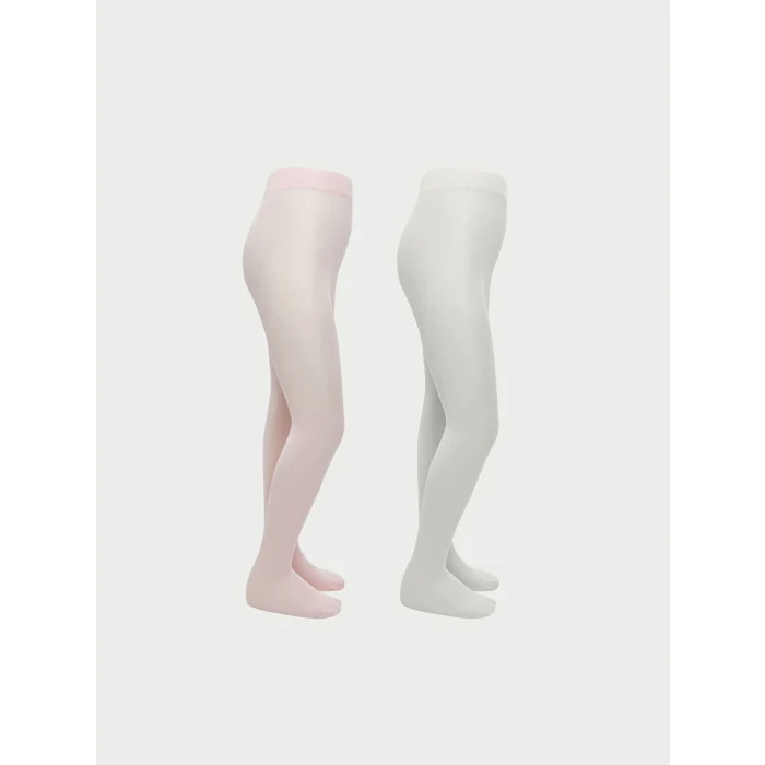 LCW Kids Pembe Basic Kız Çocuk İnce Külotlu Çorap 2li