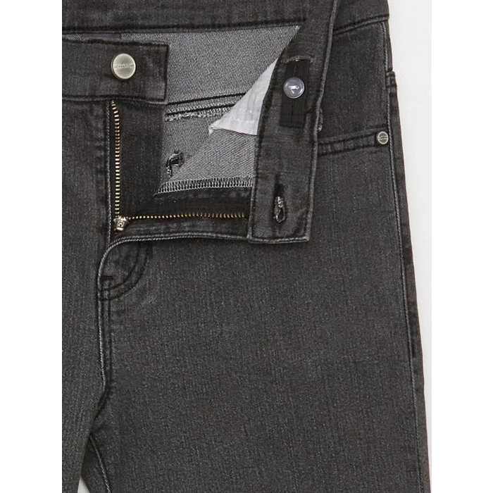 LCW Kids Antrasit Beli Ayarlanabilir Lastikli Erkek Çocuk Jean Pantolon