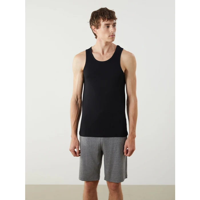 LC WAIKIKI Siyah U Yaka Penye Erkek Atlet 2li