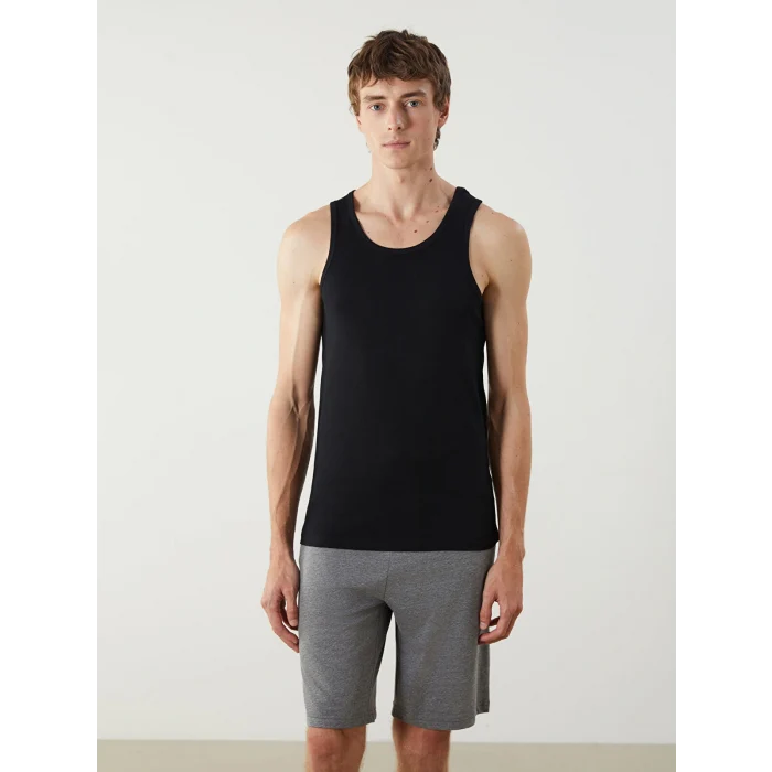 LC WAIKIKI Siyah U Yaka Penye Erkek Atlet 2li