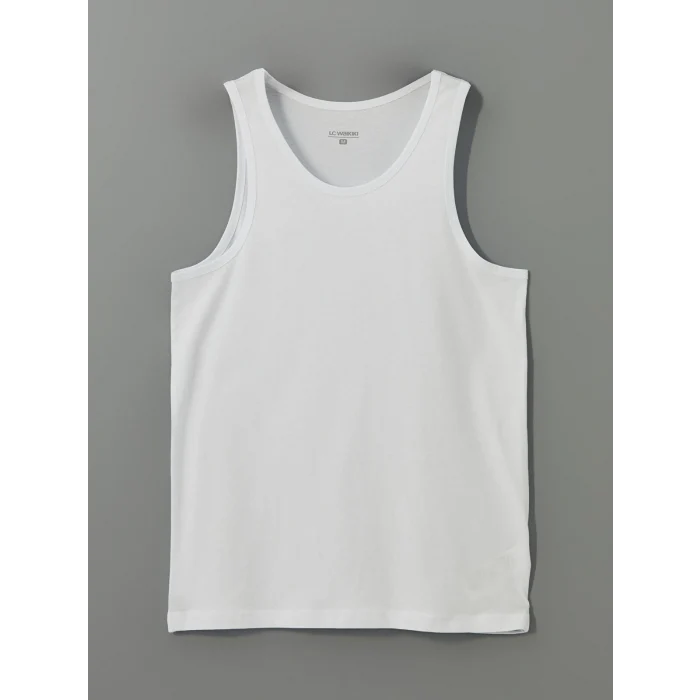 LC WAIKIKI Beyaz U Yaka Penye Erkek Atlet 2li