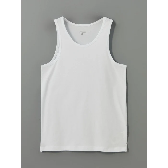 LC WAIKIKI Beyaz U Yaka Penye Erkek Atlet 2li