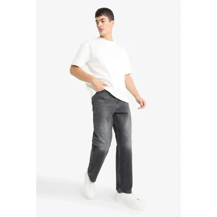 Defacto G2621AXNM36 DENIM Baggy Fit Normal Bel Geniş Paça Jean Pantolon