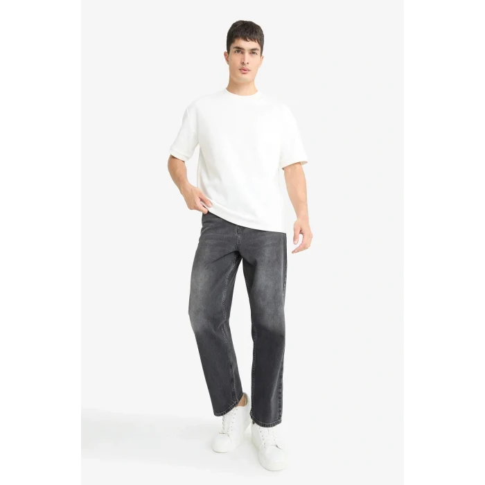 Defacto G2621AXNM36 DENIM Baggy Fit Normal Bel Geniş Paça Jean Pantolon