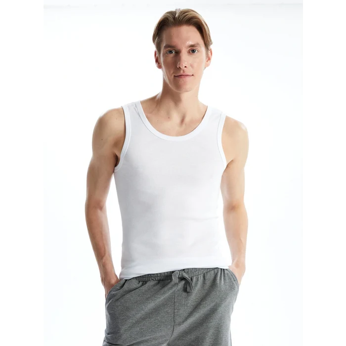 LC WAIKIKI Beyaz U Yaka Penye Erkek Atlet 2li