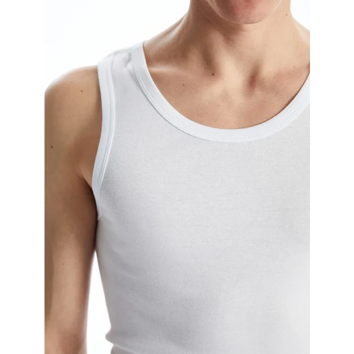 LC WAIKIKI Beyaz U Yaka Penye Erkek Atlet 2li