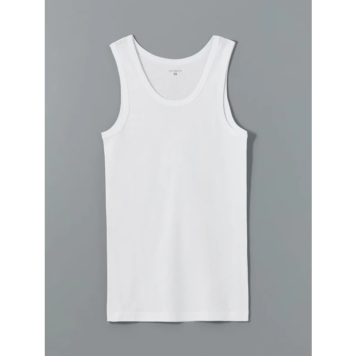 LC WAIKIKI Beyaz U Yaka Penye Erkek Atlet 2li