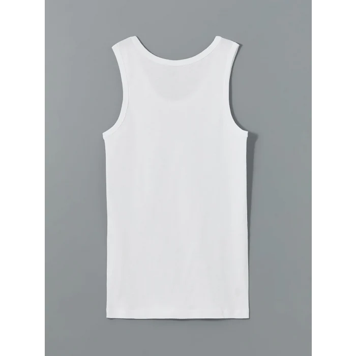 LC WAIKIKI Beyaz U Yaka Penye Erkek Atlet 2li