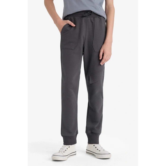 Defacto F3806A8AR15 Antrasit Erkek Çocuk Beli Lastikli Eşofman Altı