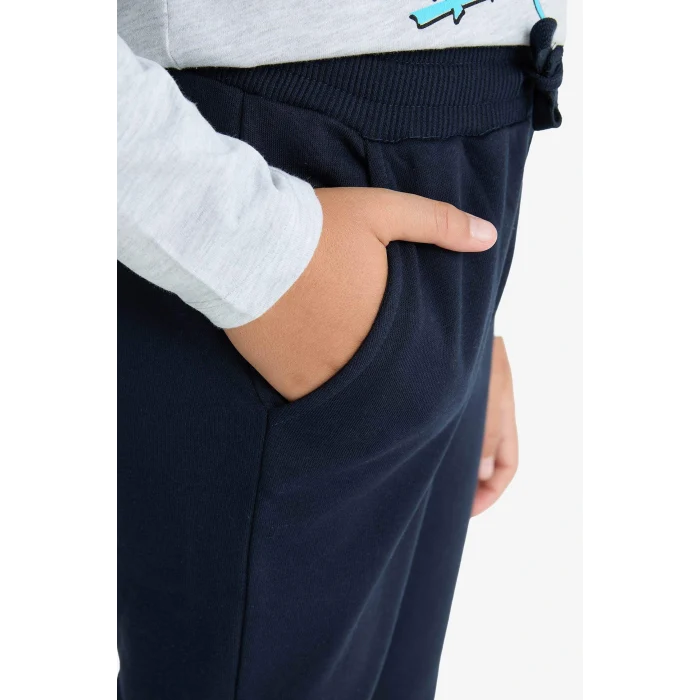 Defacto W0773A6NV253 Lacivert Erkek Çocuk Beli Lastikli Kalın Eşofman Altı